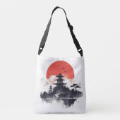 Japanische Stilkollektion Tragetaschen Mit Langen Trägern (Rückseite)