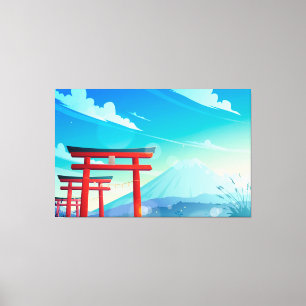 Japanische Stilkunst Leinwanddruck