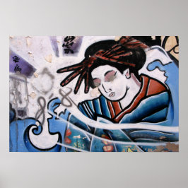 Japanische Street Art von Las Palmas Poster