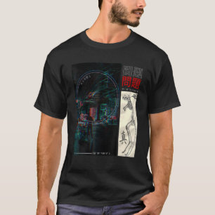 Japanische Streetwear Men Cyberpunk-Ästhetik T-Shirt