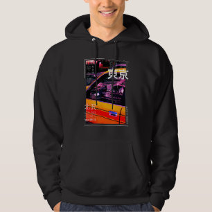 Japanische Streetwear Retro Vibes Ästhetische Toky Hoodie