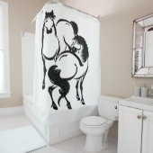 Japanische Sumi-e-Malerei für Ihre benutzerdefinie Duschvorhang (Beispiel)