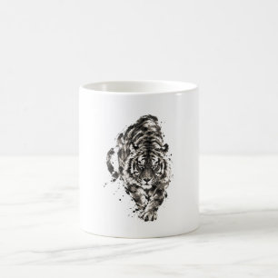 Japanische Sumi-e-Tiger – Traditionelle japanische Kaffeetasse