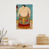 Japanische Sumo-Kunst Sumo-Ringer Poster Asashio (Küche)