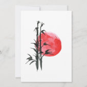 Japanische Sun- und Bamboo-Hochzeit Einladung (Rückseite)