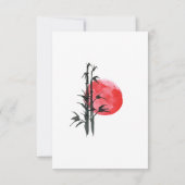 Japanische Sun- und Bamboo-Hochzeit RSVP Karte (Rückseite)