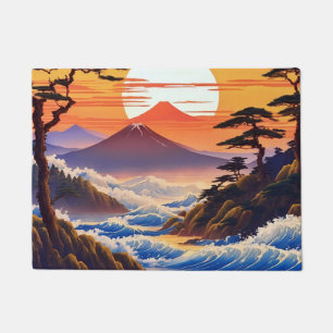 Japanische Sunrise Sunset Landschaft Fußmatte