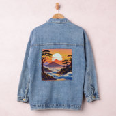 Japanische Sunrise Sunset Landschaft Jeansjacke (Hangar)