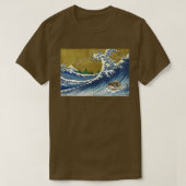 Japanische Surfschule Igel Art T-Shirt (Design vorne)
