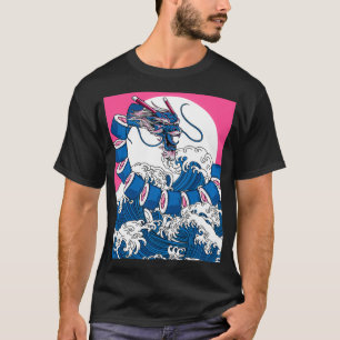 Japanische Sushi-Dragon Maki Große Welle vor Kanag T-Shirt