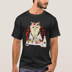 Japanische Sushi-Katzenblüte Kawaii T-Shirt