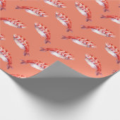 Japanische Sushi mit Garnelen Abi Geschenkpapier (Ecke)