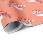 Japanische Sushi mit Garnelen Abi Geschenkpapier (Rolleneckpunkt)