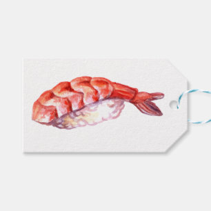 Japanische Sushi mit Garnelen Geschenkanhänger