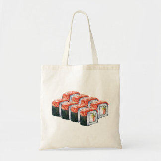 japanische Sushi mit Lachs Tragetasche