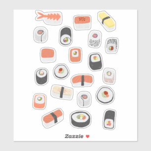 Japanische Sushi-Nigiri-Maki-Rolle Aufkleber