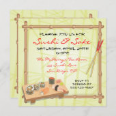 Japanische Sushi-Party Einladungen (Vorne/Hinten)