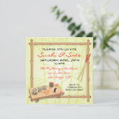 Japanische Sushi-Party Einladungen (Stehend Vorderseite)