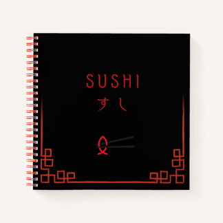 Japanische Sushi-Rezepte-Notebook Notizblock