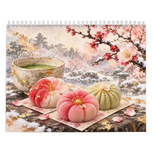 Japanische Süßigkeiten des Jahreszeitenkalenders Kalender
