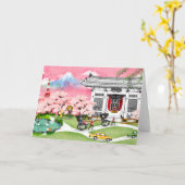 Japanische Szene Karte (Gelbe Blume)