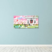 Japanische Szene Leinwanddruck (Insitu (Holzboden))