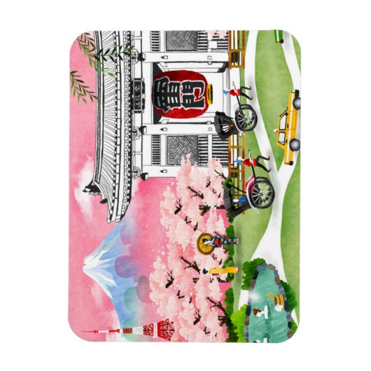 Japanische Szene Magnet (Vertikal)