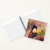 Japanische Szene mit einem weiblichen Notebook Notizblock (Innenseite)