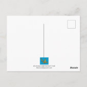 Japanische Szene mit Schneemöneln und Fuji Postkarte (Rückseite)