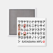 Japanische Tabelle der Katakana (Alphabet) Magnet (Vorderseite/Rückseite)
