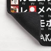 Japanische Tabelle der Katakana (Alphabet) Mousepad (Ecke)
