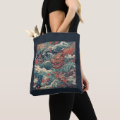 Japanische Tattoo Art Sea Dragons Tasche (Von Nahem)