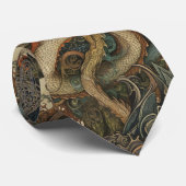 Japanische Tattoo inspiriert Baumdrache Krawatte (Gerollt)