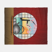 Japanische Teesalon Red Custom Fleece Blankets (Vorderseite (Horizontal))
