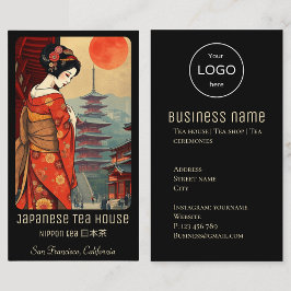 Japanische Teezeremonie Sushi Business Card Visitenkarte