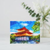 Japanische Tempelkunst im asiatischen Stil Postkarte (Stehend Vorderseite)