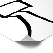 Japanische Textsymbole Poster (Ecke)