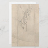 Japanische Tinte auf Papier Gibbons Primate & Land (Vorne/Hinten)