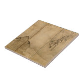 Japanische Tinte auf Papier Gibbons Primate & Land Fliese (Seite)