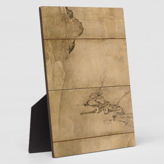 Japanische Tinte auf Papier Gibbons Primate & Land Fotoplatte (Seite)