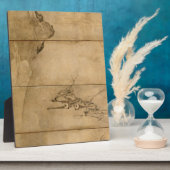 Japanische Tinte auf Papier Gibbons Primate & Land Fotoplatte (Seite)