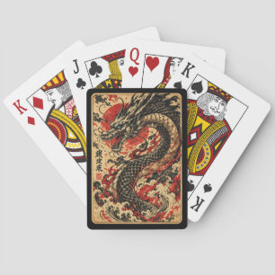 Japanische Tinten-Drache-Spielkarten Spielkarten