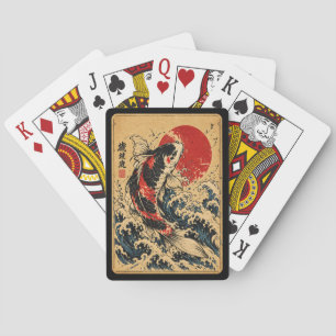 Japanische Tinten-Koi-Spielkarten Spielkarten