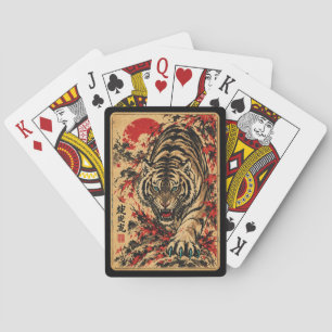Japanische Tinten-Tiger-Spielkarten Spielkarten