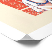 Japanische Tochter mit Hund Poster (Ecke)