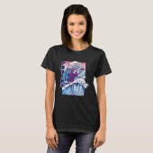 Japanische Todeswellen Meer T-Shirt (Vorne ganz)