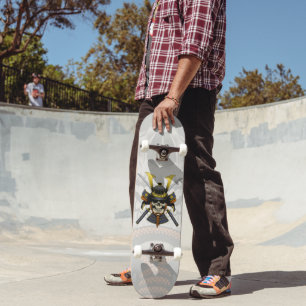 Japanische Totenkopf-Samurai-Katanas-Skateboard Skateboard