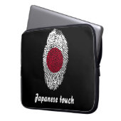 Japanische Touchfingerabdruckflagge Laptopschutzhülle (Vorderseite Links)