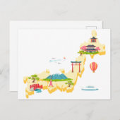Japanische touristische Karte (Vorne/Hinten)