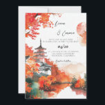 Japanische traditionelle KYOTO Landschaft Hochzeit Einladung<br><div class="desc">Diese Hochzeitseinladung zeigt die japanische Kyōto-Japan-Landschaft. Ideal für japanische Hochzeiten,  japanische Hochzeiten,  asiatische Hochzeiten oder japanische Themenhochzeiten.</div>